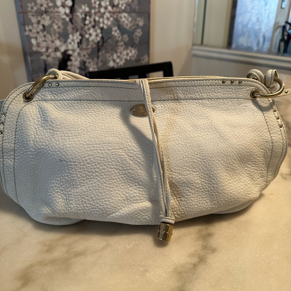 CELINE Vintage White Leather Women's Bag